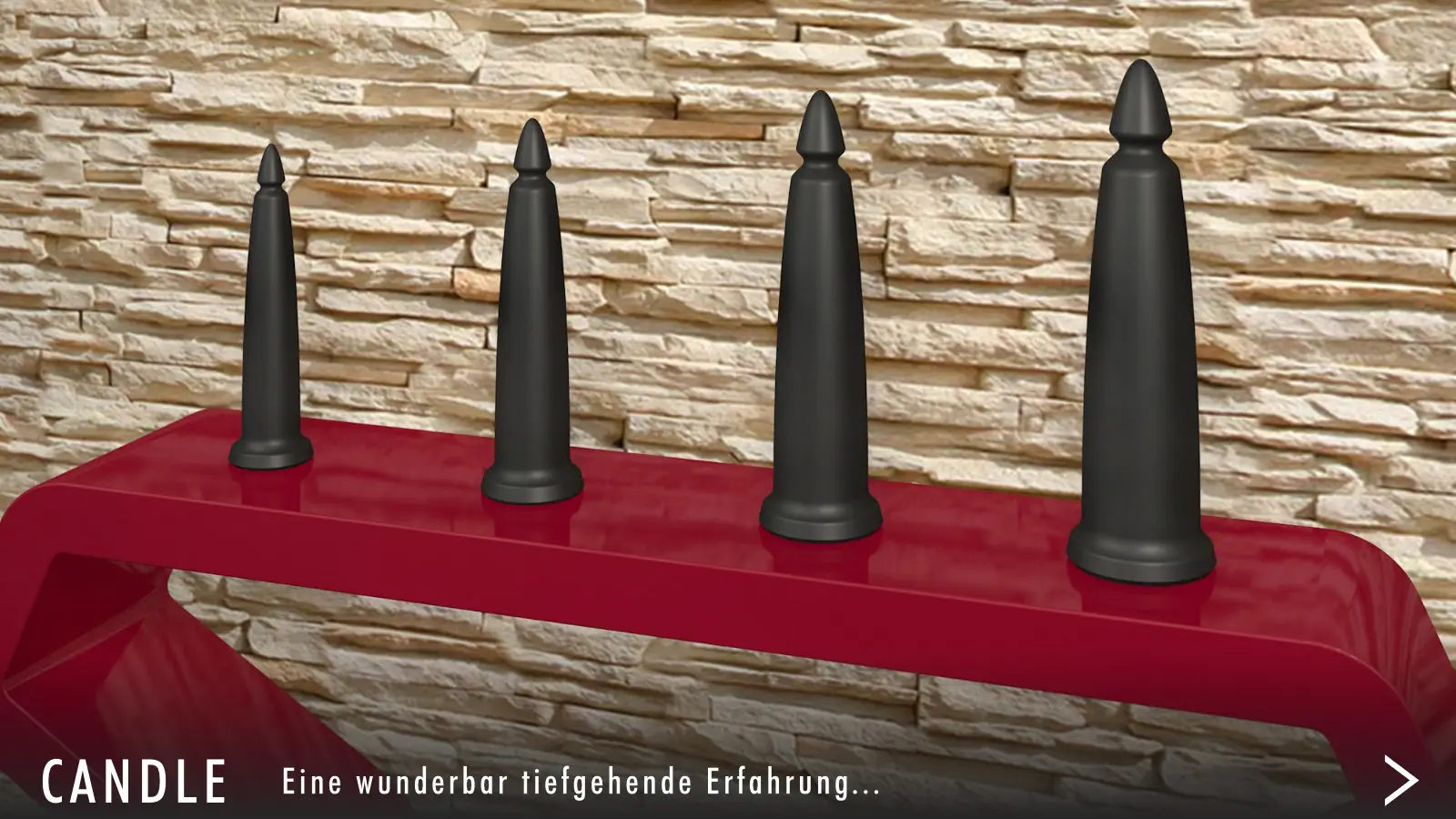 CANDLE, Konischer Analplug mit flexibler Spitze, handgefertigt, additionsvernetztes 2K-Silikon