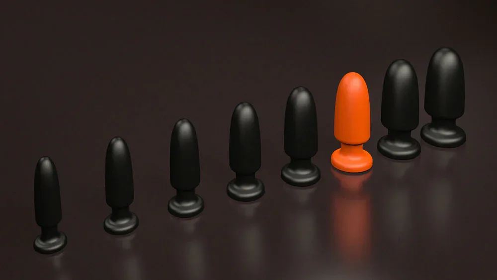 Analplug MELANZANI Perspektive alle Größen