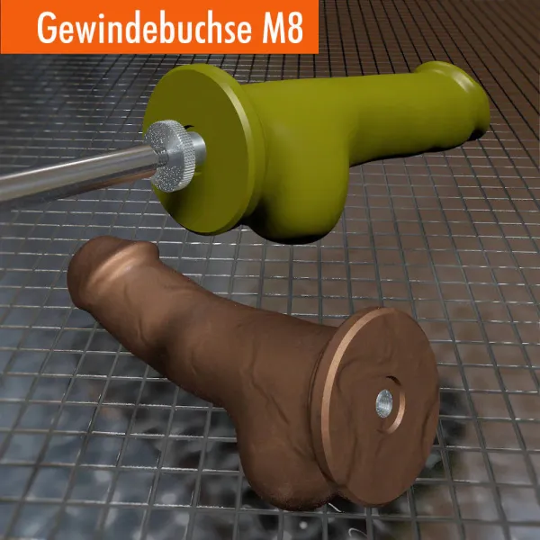Dildo Kama mit Gewindebuchse