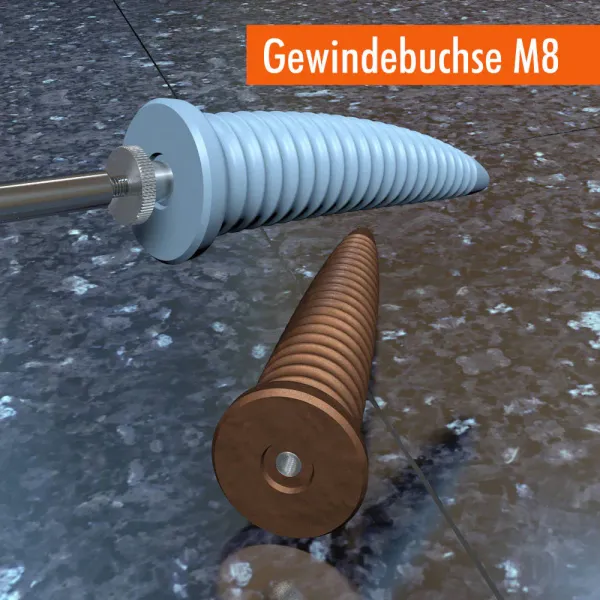 Dildo Pollux mit Gewindebuchse