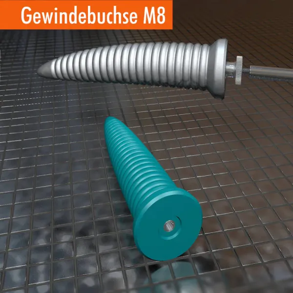 Dildo Castor mit Gewindebuchse